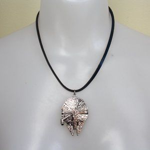 Millennium Falcon Necklace Leather Sci Fi Star Wars